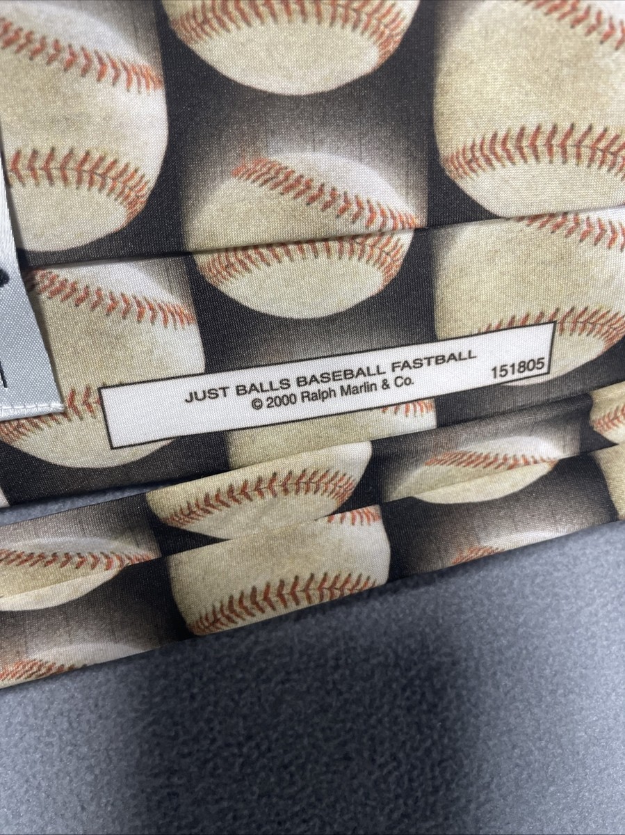専用④ Baseball Pure Silk Base Ball Neck Tie - Ralph Marlin 2000 Vintage