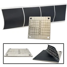 Pure Titanium Plate Crypto Seed Phrase Recovery Cold Storage Metal BIP39 card