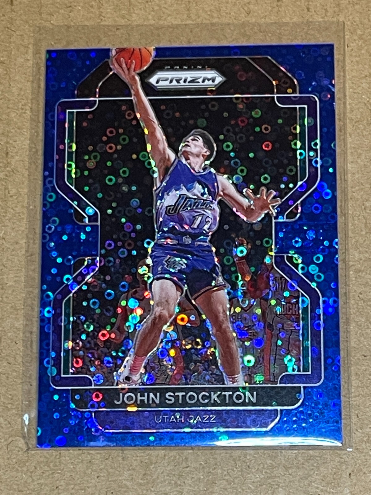 2021-22 PRIZM FAST BREAK BLUE DISCO PRIZM JOHN STOCKTON UTAH JAZZ 140/150