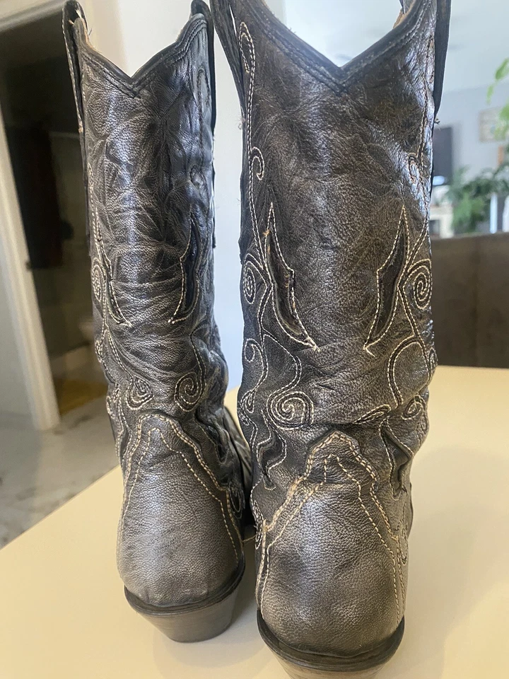 Botas vaqueras vintage Rudel Western para mujer talla 5 1/2 gris bordado Foto 4 de 4