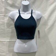 Ododos Women  s XS/S Ribbed Rib-knit Crop Tank - Blue