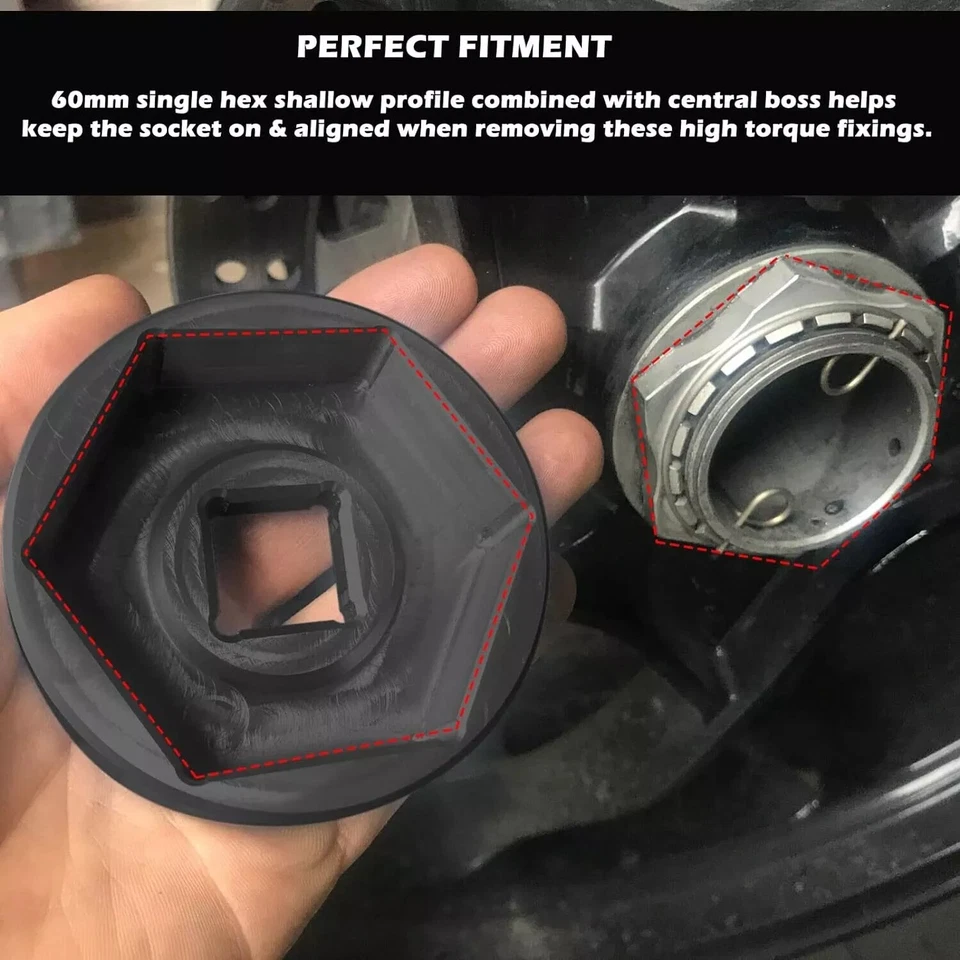 Herramienta de enchufe de tuerca de rueda trasera 60 mm para KTM Super Duke 1290 R/1290 2014-2022 Foto 4 de 4