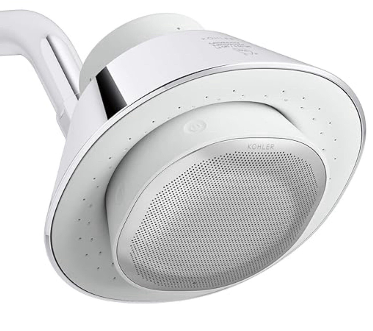 Kohler Moxie 1.75 gpm Shower Head and Wireless Speaker - (White)stainless steel