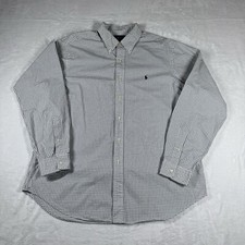 VTG Ralph Lauren Men  s Classic Fit Long Sleeve XL Button Down Shirt Check Casual