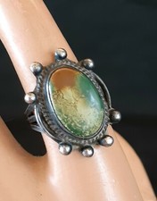 Vintage ladies sterling silver  Royston turquoise ring, size 7/18 mm, 925, 6 g