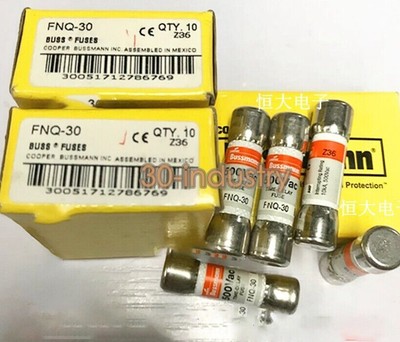 Qty:10   FNQ-30 ( FNQ-30A ) 30A 500Vac Time-delay Fuse #D7*