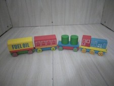Toy Wooden Train With Cars Kids Toys