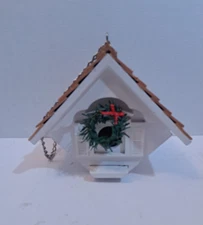 Home Bazaar Christmas Bird House 6 1/2”T 7 1/2”W 5 7/8” Deep