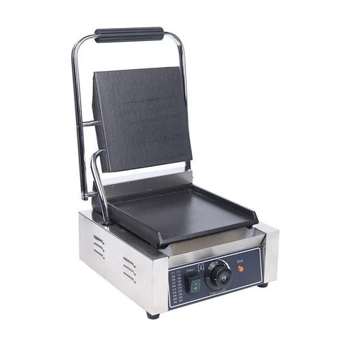 Commercial Sandwich Press Grill Griddle Panini Maker Smooth Flat Surface Steak