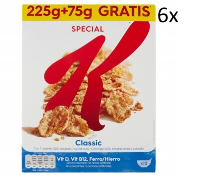 6x Kellogg's Special K Classic Reisflocken Vollkorn Weizen und Gerste 300g