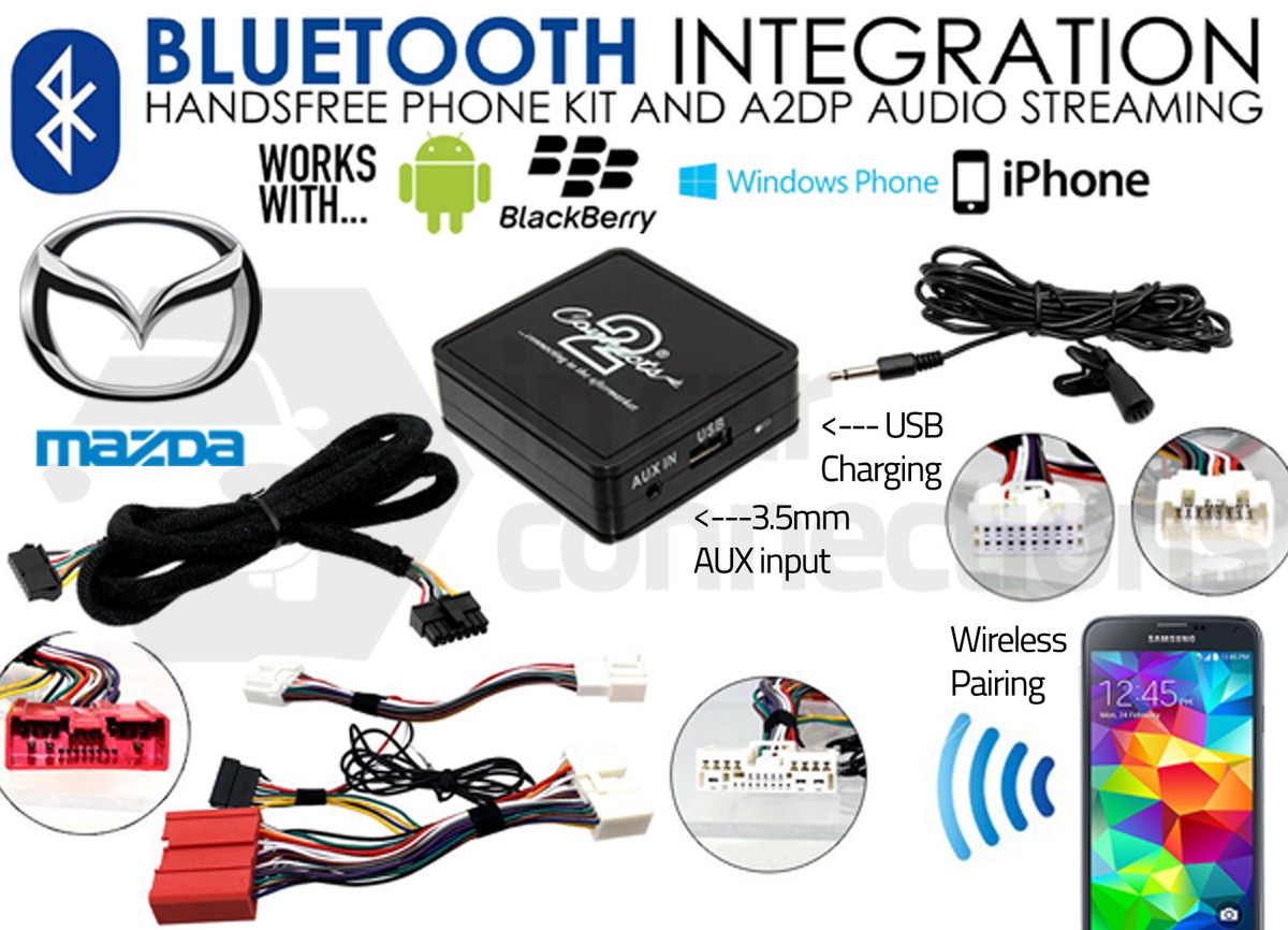 Mazda CX-7 Bluetooth music streaming handsfree car AUX 2009