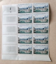 Bloc 10 TIMBRES  FRANCE 1960 YT N° 1255  château De Blois