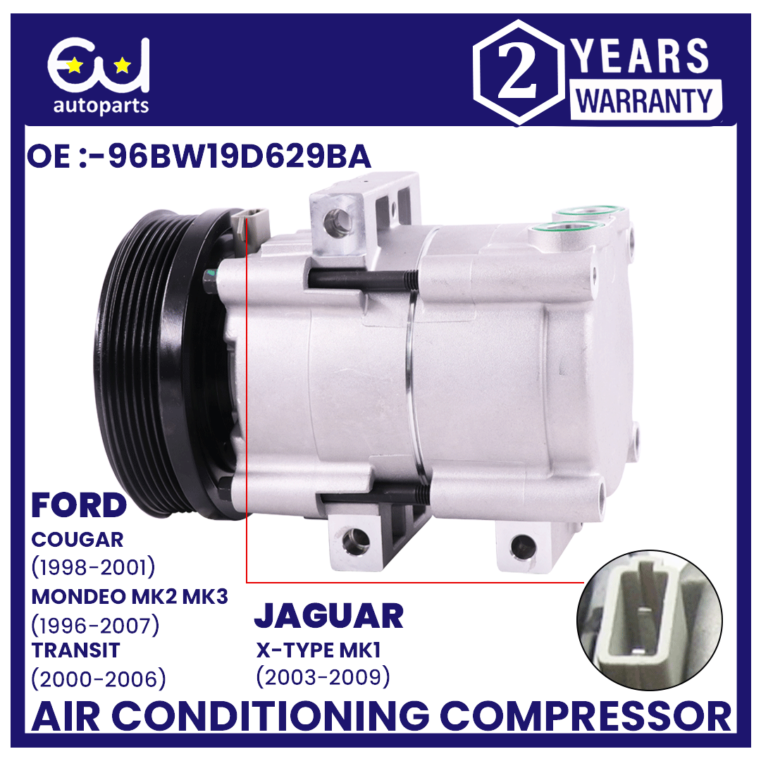 AIRCON COMPRESSOR PUMP FOR FORD MONDEO MK1+2 TRANSIT MK6 JAGUAR XTYPE
