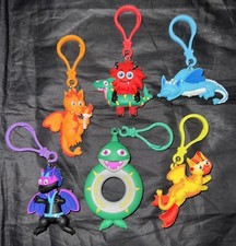 Kids Heart Challenge Dragons Character Keychains Lot Of 6 Charm TD1