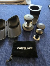 CoffeeJack Portable Espresso Machine with Kickstarter accessories