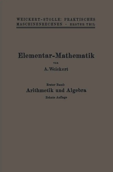 A. Weickert | Elementar-Mathematik | Taschenbuch | Deutsch | X | Springer-image