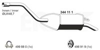 Ernst EndschalldäMpfer NachschalldäMpfer 344111 FüR Mondeo BWY Ford 3 Turnier