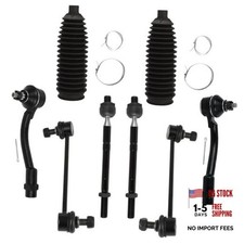 Front Inner Outer Tie Rod End w/Steering Boot fit for Kia Soul 2012 2013,