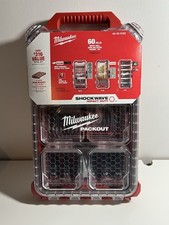 NEW Milwaukee 48-32-5162 SHOCKWAVE Impact Drill Drive  Fasten PACKOUT Set-60 PC