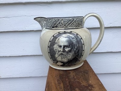 Wedgewood, Henry Wadsworth Longfellow Pitcher Circa 1870