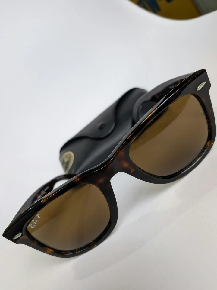 Ray-Ban Vintage Original Wayfarer Classic Polarized Sunglasses - Tortoise/Green., photo 1 of 5