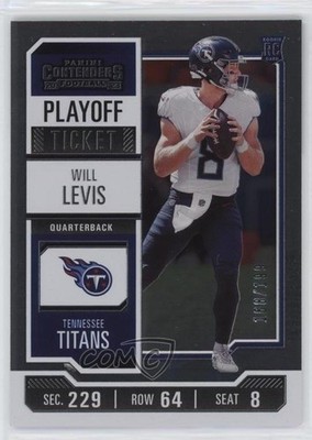 2023 Panini Contenders Playoff Ticket 168/199 Will Levis #97 Rookie RC 16wc