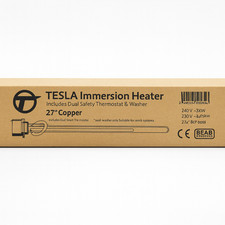 27" Copper Immersion Heater with Thermostat 240V 3kW Element