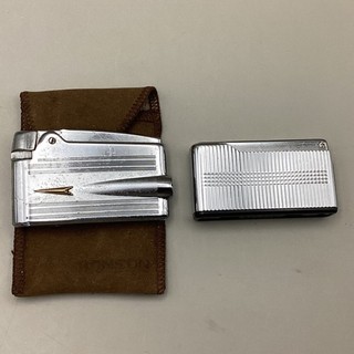 Vintage Ronson Adonis & Rowenta Noblesse Butane Gas Pocket Lighters (C1) NS#8769