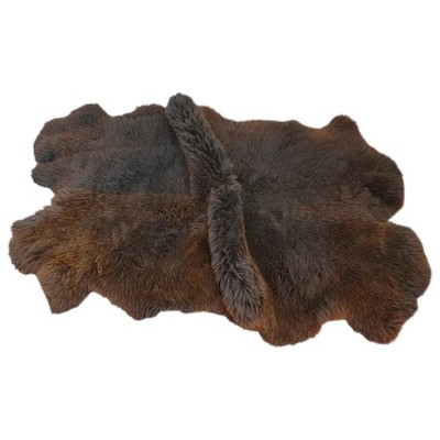 Premium Natur Braun Lammfell Teppich XXXL 80x46'' Echtes Echt Wollfell Öko Fell