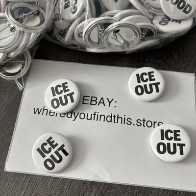 IN HAND ICE OUT PIN Alex Pretti Renee Good Protest Be Good 1.25 