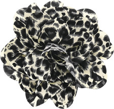 Extra Large Rose Flower Brooches, Lapel Pins Dainty Satin Fabric Big Camellia Ov