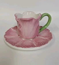 Home Interiors And Gifts Rose Teacup And Saucer