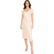 Tahari ASL Tahari Women's Sweetheart-Neck Asymmetric-Hem Midi Dress Size 10