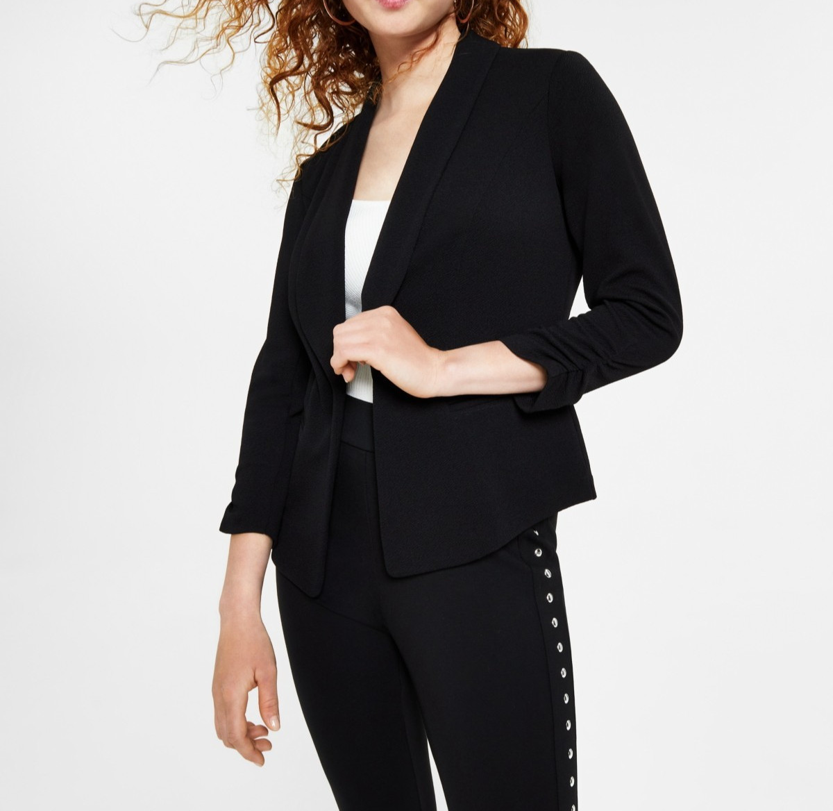 Блейзер Bar III Petite с рукавами 3/4 и воротником-шалью, цена 49,50 руб.