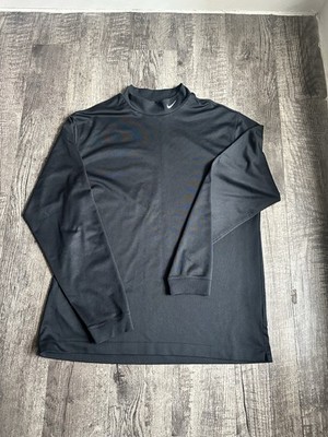 Nike Golf Mock Neck Shirt Mens Black Long Sleeve Dri-FIT Performance Top
