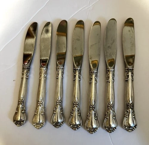 7 Gorham Sterling Silver Butter Knives Chantilly