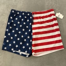 NEW Old Navy American Flag Swim Trunks Blue  Red Stars  Stripes Men's XXL 2XL