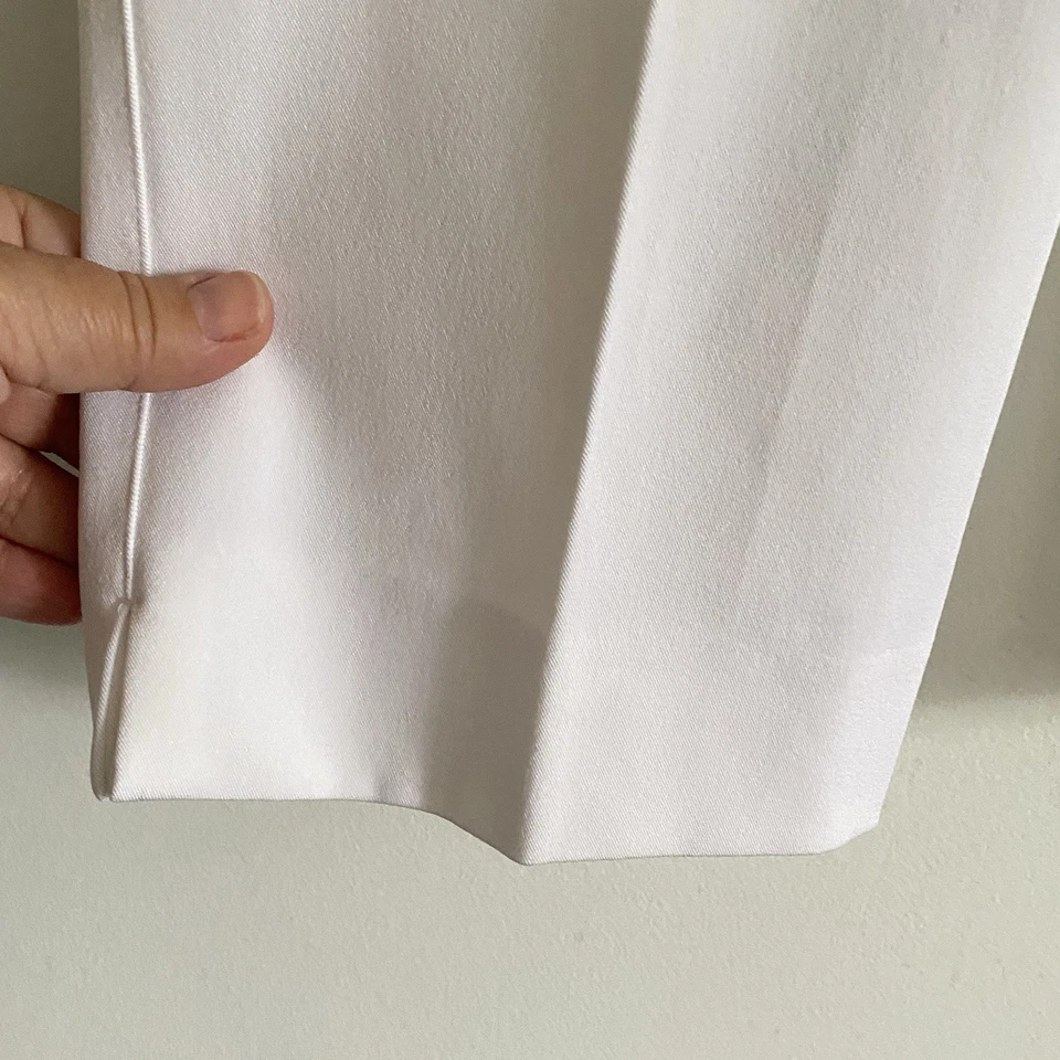 Pantalones de vestir Rampage blancos de pierna recta talla 5 tiro bajo cómodos elásticos años 90 Y2K Foto 3 de 4