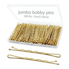 220Pcs Large Gold Bobby Pins for Women, 2.76 Inch Jumbo Hair Pins, Long Hair Cli