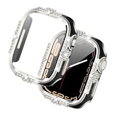 For iWatch Series 10 9 8 7 6 5 Ultra Diamond Plating Watch Case Screen Protector