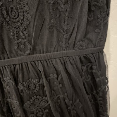sundance catalog formal dresses Sundance Catalog Y2K Silk Floral V-Neck Ruffle Satin Sleeveless Brown Dress