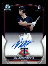 Brandon Winokur 2023 Bowman Draft #CDA-BWN Chrome Prospect Autographs