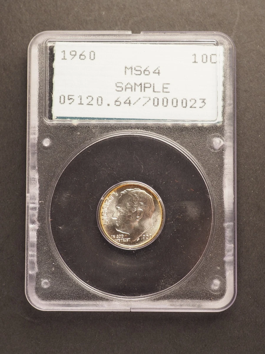 PCGS Certified MS 64 Graded 1964 Roosevelt Dimes (1946-Now) for