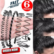 Black Metal Sports Hairband Headband Wave Alice Style Hair band Unisex Men Women