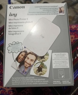 Canon Ivy 2 Mini Photo Printer - Pure White - Brand New! READ