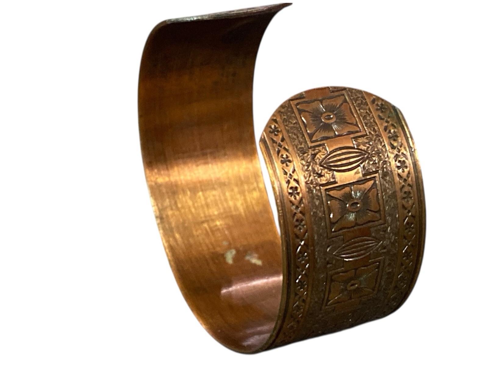 Vintage Pressed Embossed Solid Copper Southwester… - image 6