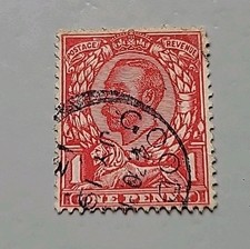 Great Britian Postage Stamp Of King George V. 1911. 