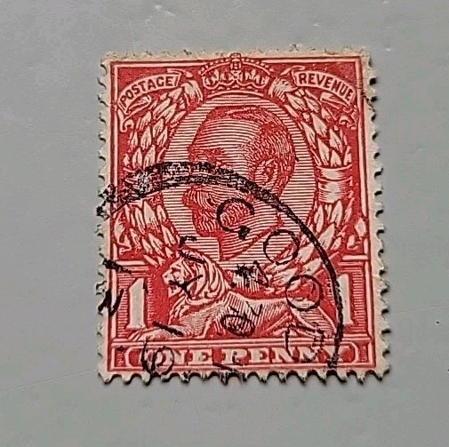 Great Britian Postage Stamp Of King George V. 1911. 