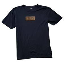 Fendi Men's FF Monogram Box Logo T-Shirt Black L