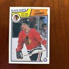 1983-84 O-Pee-Chee - Steve Larmer #105 (RC)